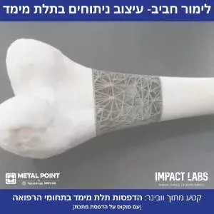 הדפסה תלת מימדית עבור אפליקציות בתחום הרפואה - מקטע שני